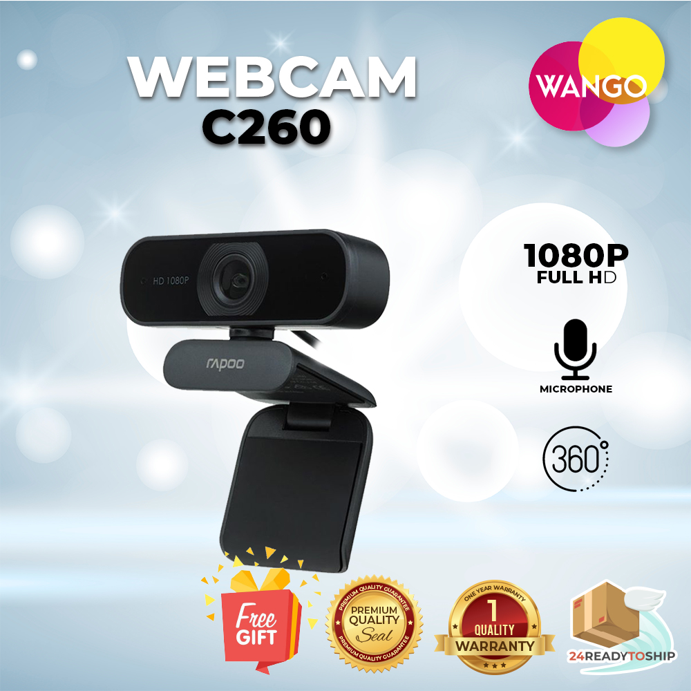 Rapoo C260 Full HD Webcam 1080P With Microphone | Shopee Malaysia