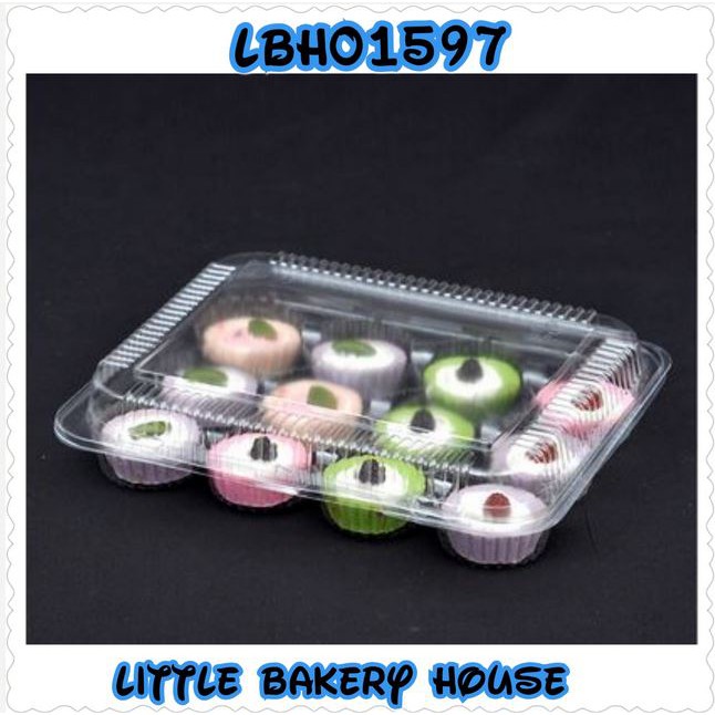 100 PCS 2/4/6/12 Pcs Egg Tart Plastic Tray/Disposable Plastic Box