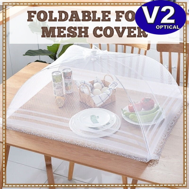 White Square Foldable Washable Mesh Food Pest Control Cover Table Cover ...