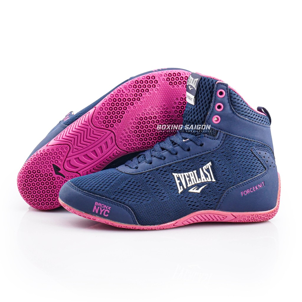 Everlast Forceknit boxing Shoes Navy / Pink Shopee Malaysia