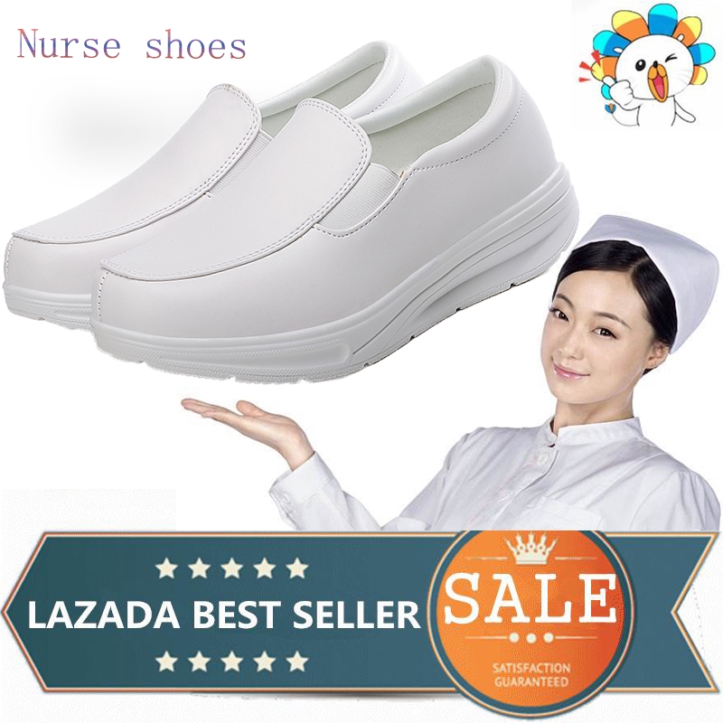 Nurse Shoes White Leather Loafers Women Fashion Casual Shoes White Nurses  Shoes Flat Shoes Work Shoes on Sale Women White Shoes Suitable Doctors Nurses  Shoes | Shopee Malaysia