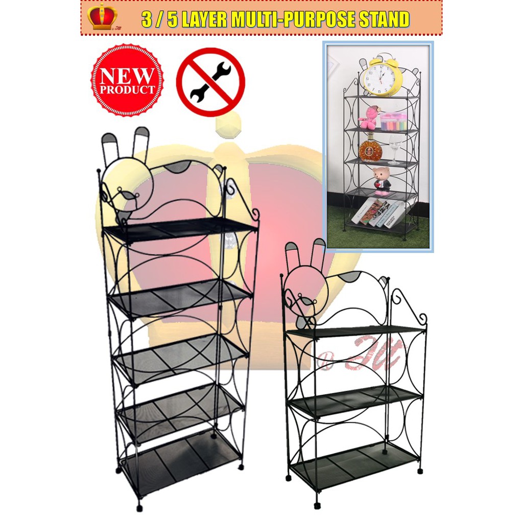 3 & 5 Layer Multi-purpose Table Rabbit Art Stand Multi-Functional Stand ...