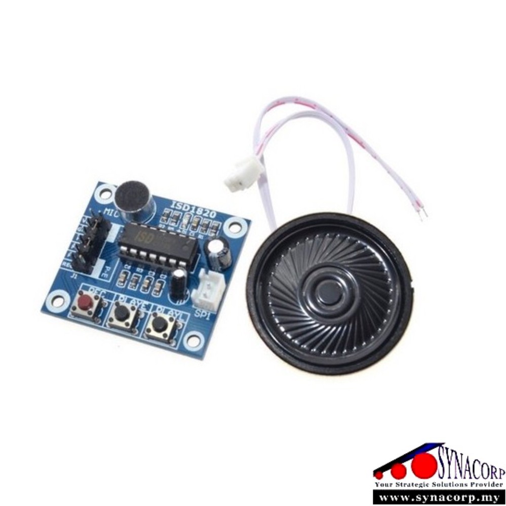 DIY Kit : Arduino Voice Record Sound Module ISD1820 with Speaker ...