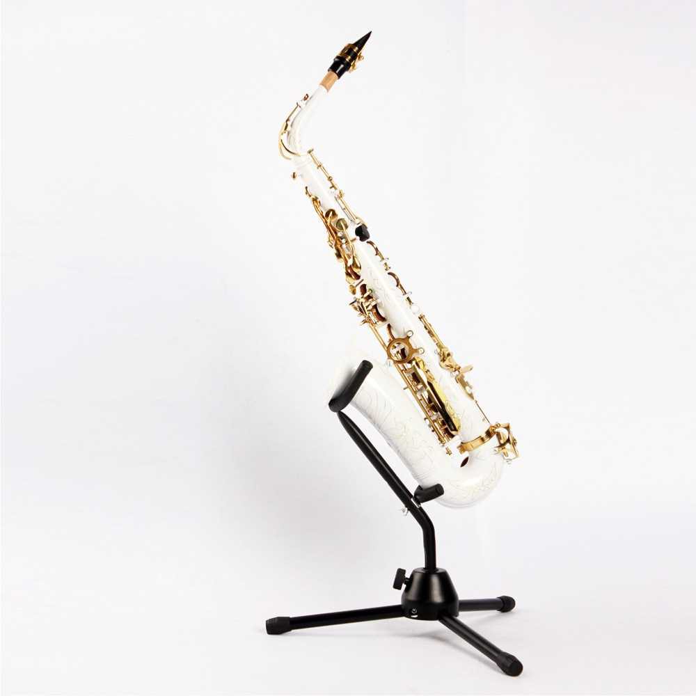 Support Saxophone Alto/Ténor Btuty – Trépied Pliable Réglable Avec Sac De Transport – Argent Stable Et Portable