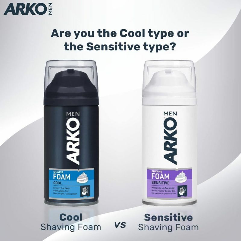 Turkish Premium Arko Men Cool shaving foam And sensitive skin 100ml ...