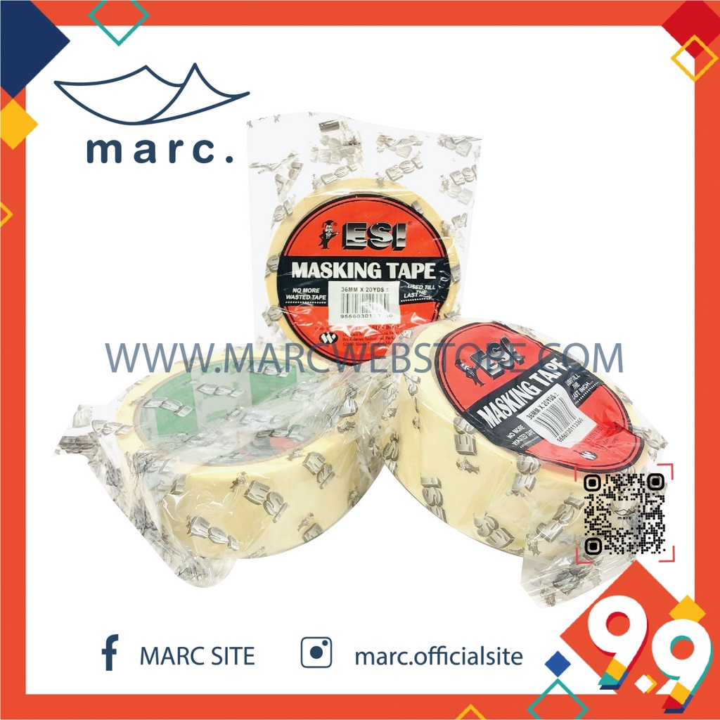 ESI MASKING TAPE 36MMX20YARDS(+/) Shopee Malaysia