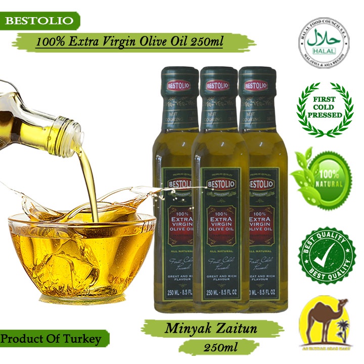 100 Extra Virgin Olive Oil 250ml Bestolio Shopee Malaysia