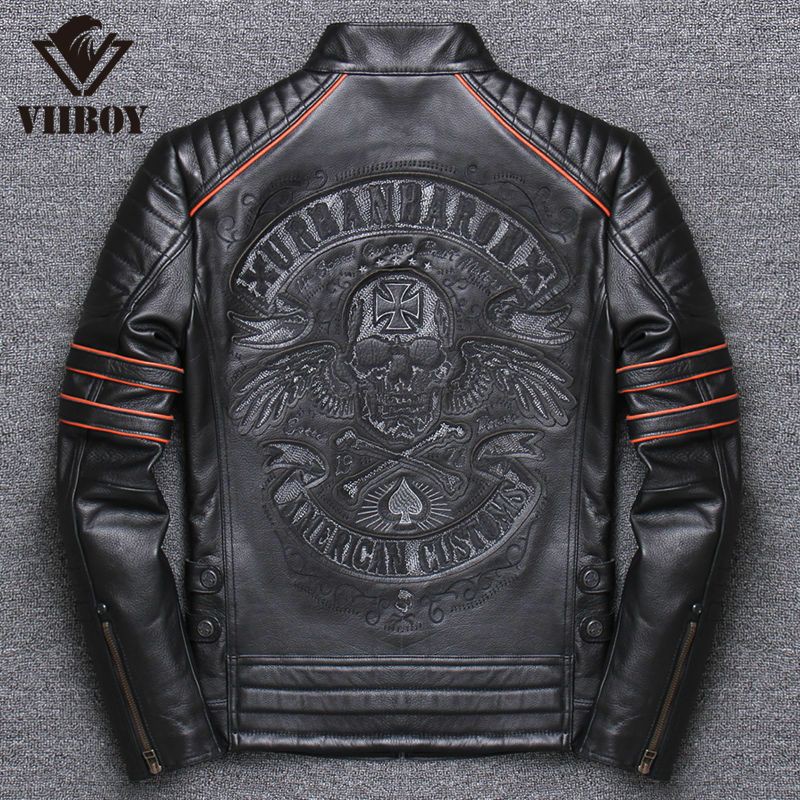 JACKET MOTORCYCLE ORIGINAL LEATHER URBAN BARON | Shopee Malaysia