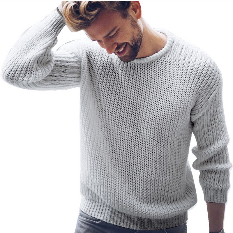 Men Sweaters Pullover Winter Knitted O Neck Streetwear Black Fashion Casual Autumn White Shopee Malaysia