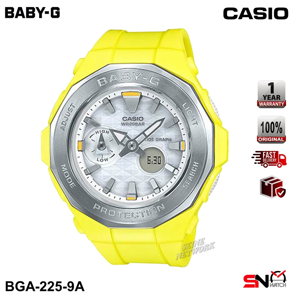 Casio Baby G BGA 225 BGA 225G Beach Glamping Series Analog Digital Resin Band Watch Jam Tangan Perempuan Shopee Malaysia