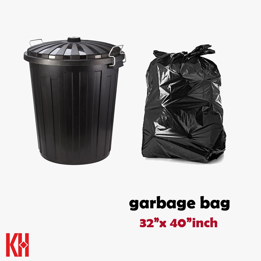 Thick Garbage Bag XL / 32" x 40" inch HDPE Beg Sampah Black / Heavy