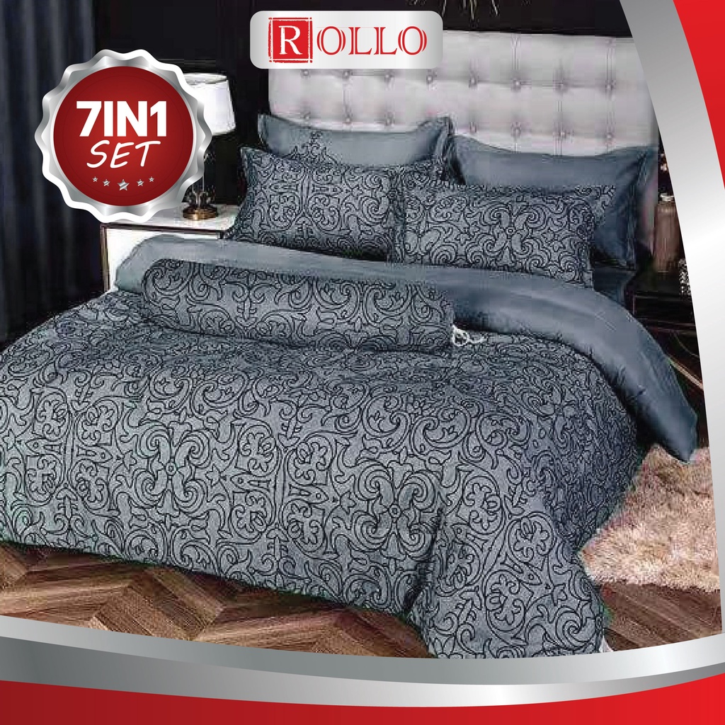 Premium Cadar Comforter Set (7IN1) 1000 Thread Count Bedsheet Queen