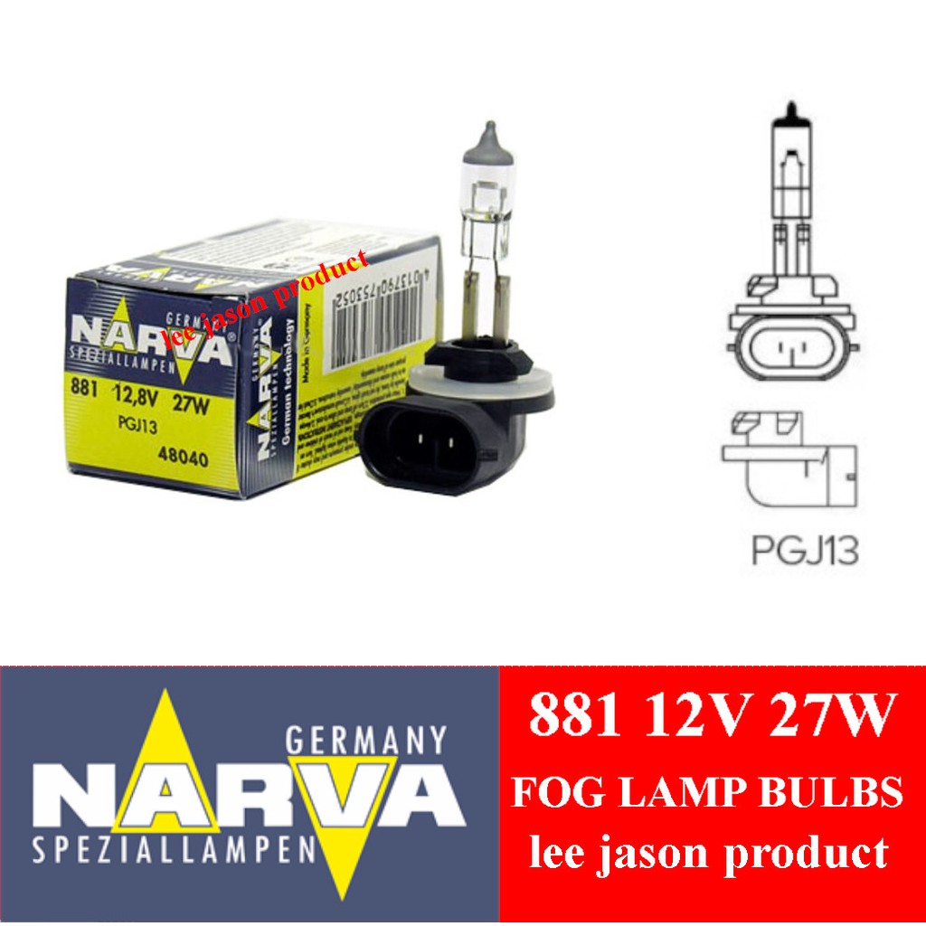 ORIGINAL NARVA BULBS 12V 881 ( 48040 ) | Shopee Malaysia