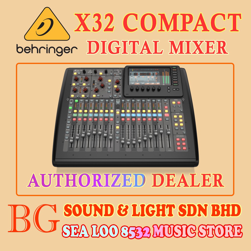 BEHRINGER X32 COMPACT 40-INPUT, 25-Bus DIGITAL CONSOLE MIXING WITH 16 ...