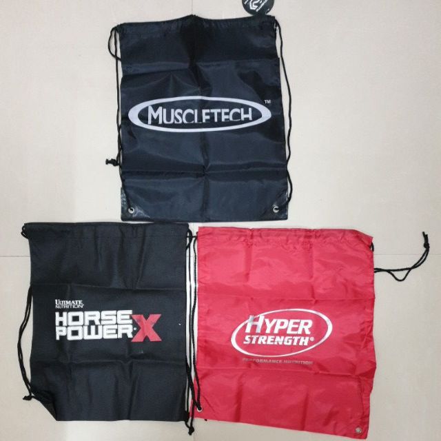 Drawstring bag gym bag easy bag muscletech bag / hyper Strength bag ...