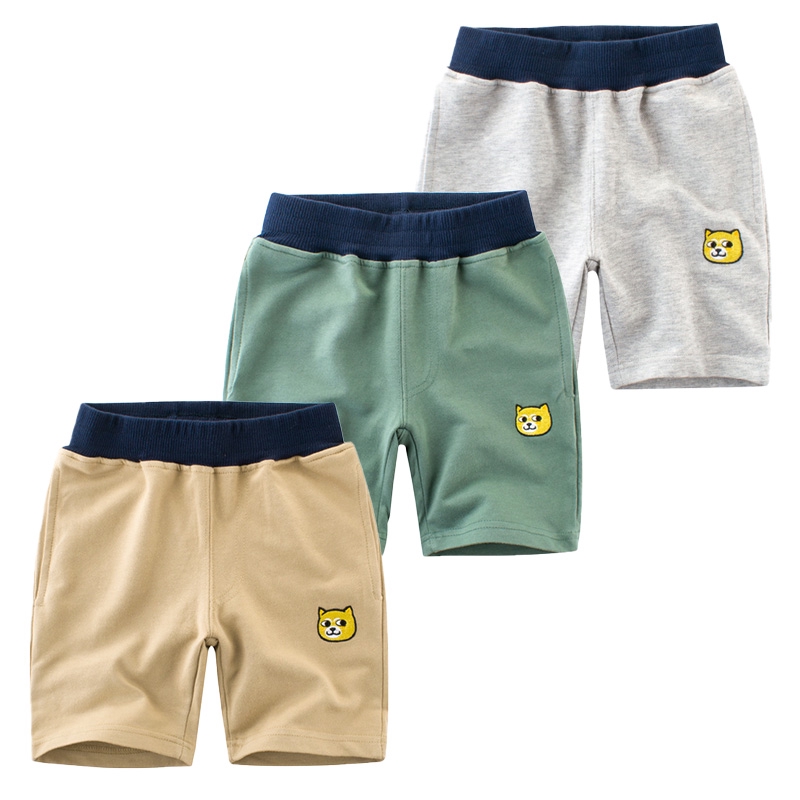 2023 New Summer Children Cartoon Embroidered Knee Length Shorts Kids