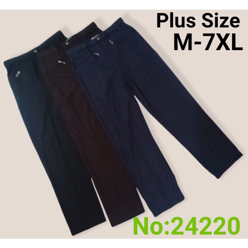 READY STOCK) M-7XL Seluar Slack Brown/Black/Blue Wanita //Tapi 2