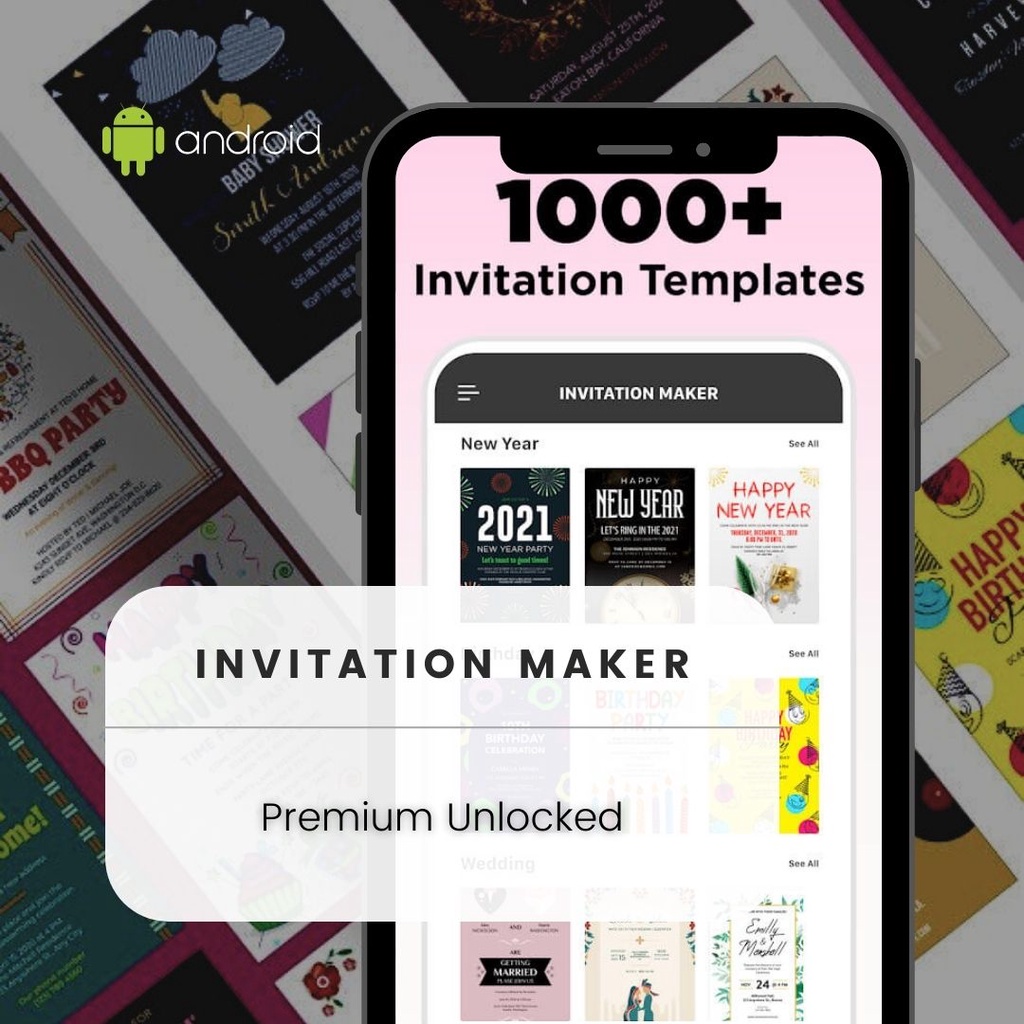 Invitation Maker Android Graphic Design App (Premium Unlocked