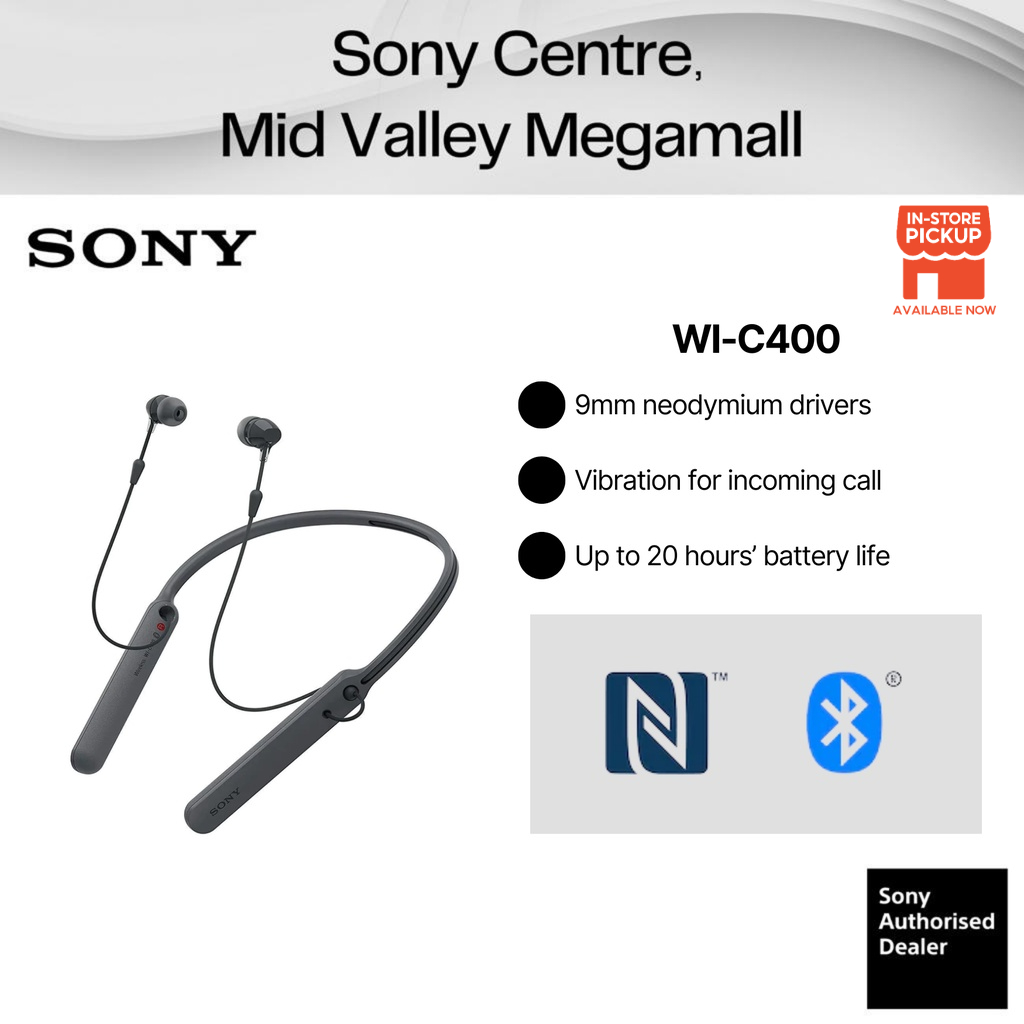 Sony WI C400 WIC400 C400 Wireless In ear Bluetooth Headphones