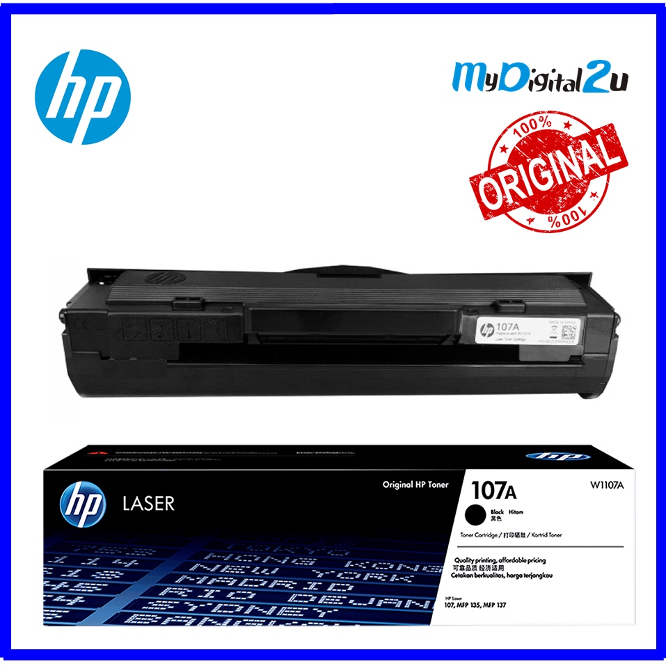 HP 107A (W1107A) Black Original LaserJet Toner Cartridge (Original ...
