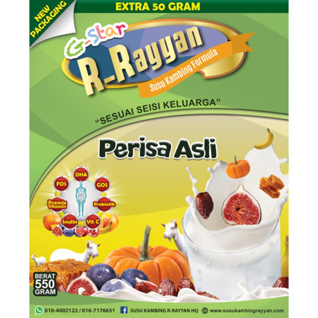 COMBO SET !!!!! G STAR SUSU KAMBING AR RAYYAN PERISA ASLI 550 GRAM ...