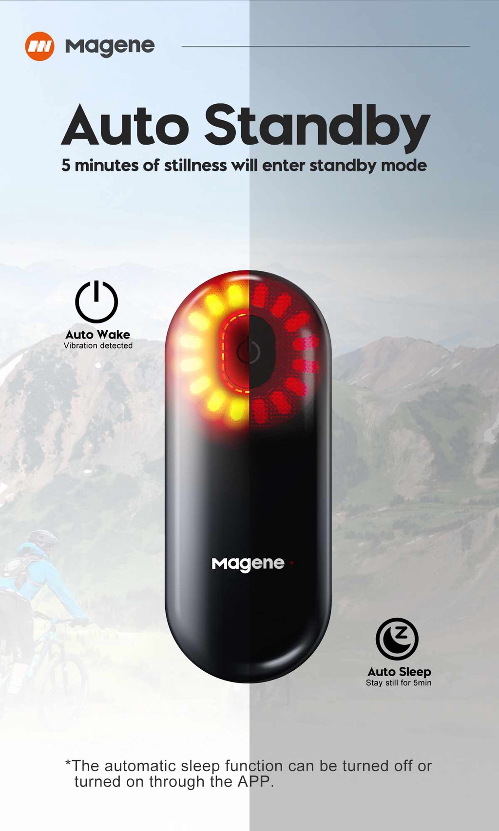 MAGENE L508 Bicycle Smart Radar Rear Light Bluetooth Ant+ Garmin Wahoo
