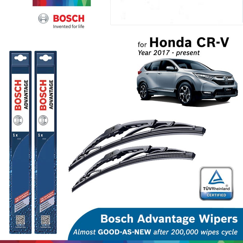 Bosch Advantage U Hook Wiper Set for Honda CRV / CRV TME 5th Gen (26"16