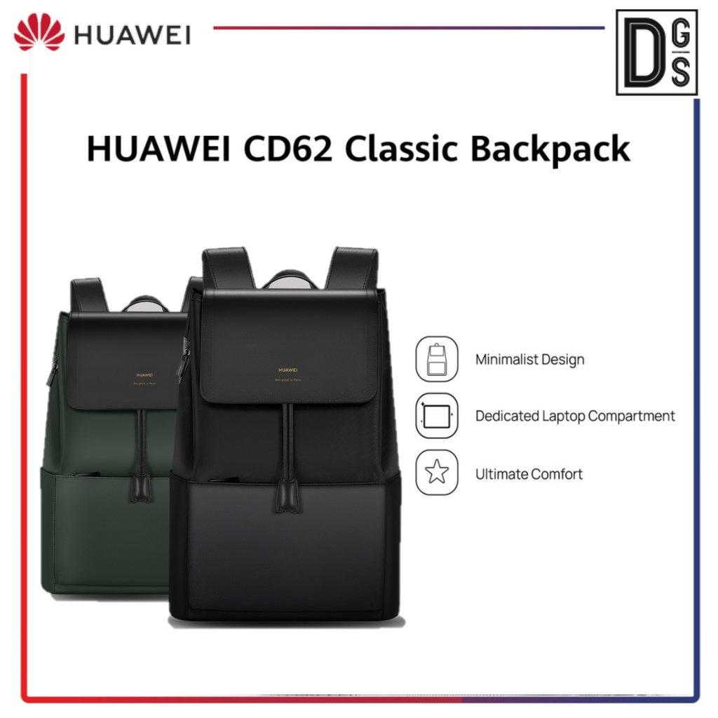 Huawei Classic Rucksack CD62 Backpack | Midnight Black | Forest Green ...