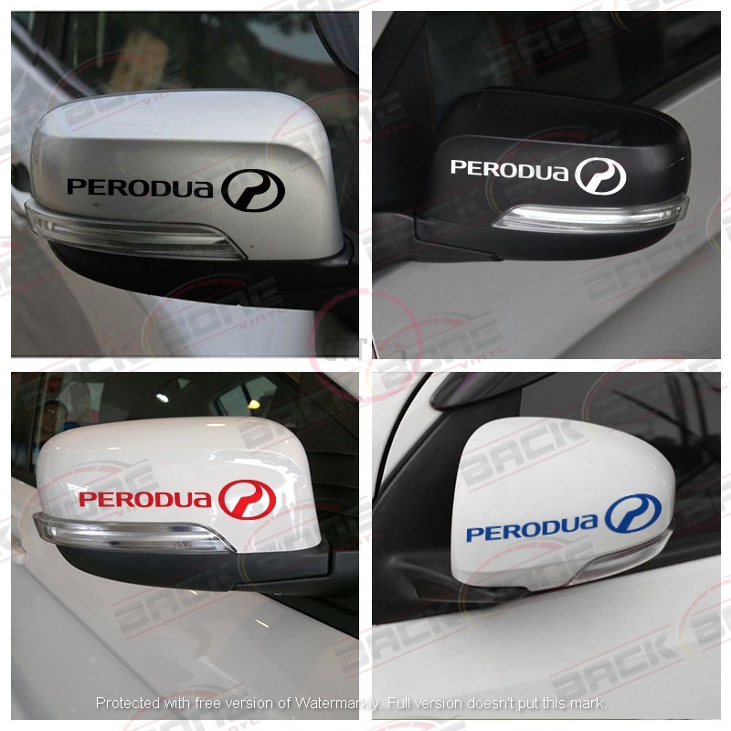 CFS290 Perodua Sepasang 2X pcs Side Mirror Kereta Car Logo Stiker ...