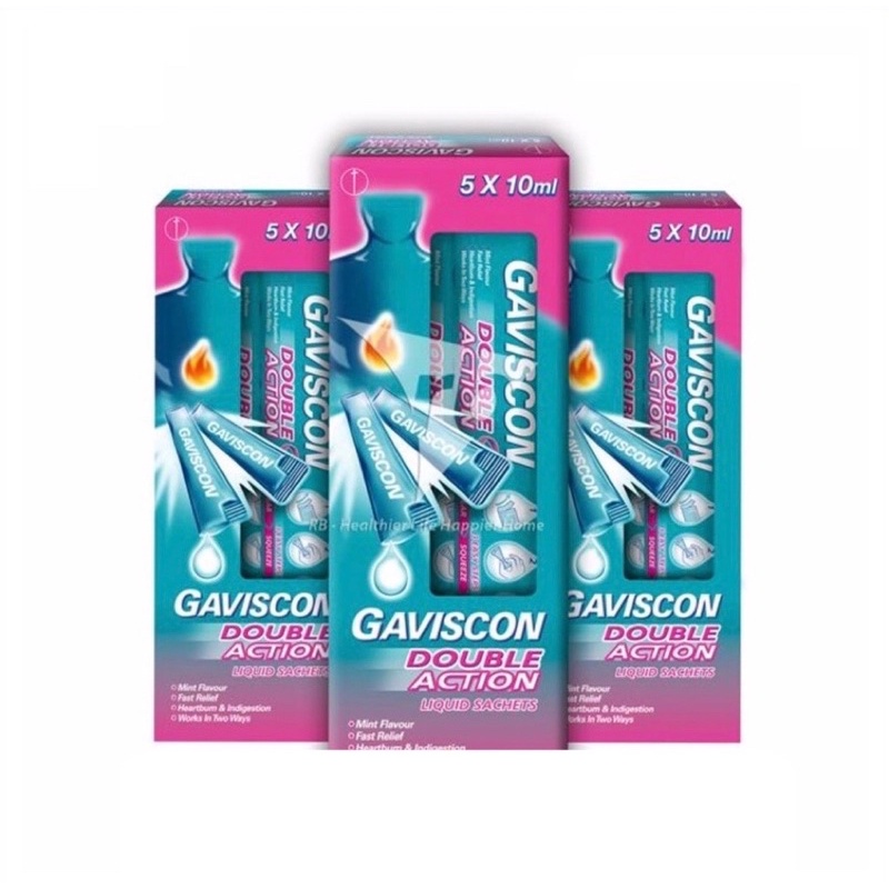 GAVISCON DOUBLE ACTION LIQUID 10ML 15 SACHET EXP 2/2028 | Shopee Malaysia