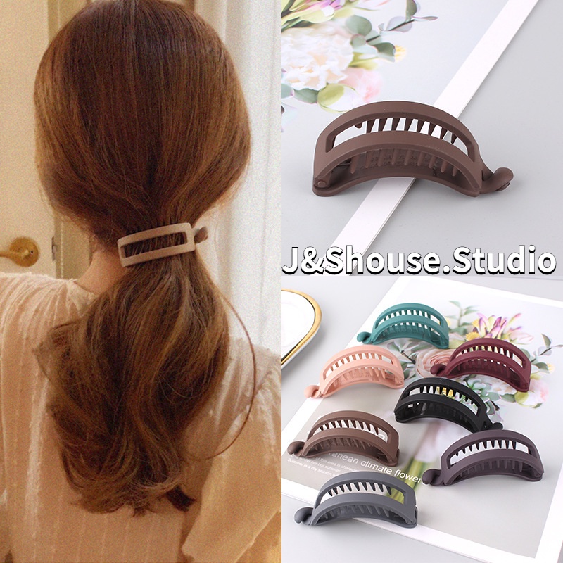 KF469 Korean ins matte pure color rectangle ponytail hair clip hair ...