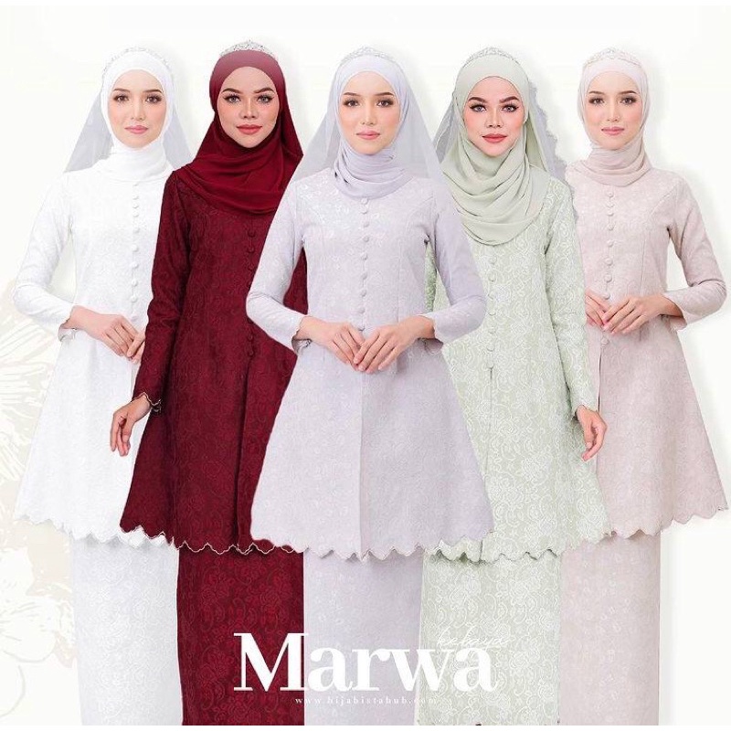 Hijabistahub Marwa Kebaya Kebaya Moden Kebaya Nikah Baju Nikah Baju Tunang Shopee Malaysia