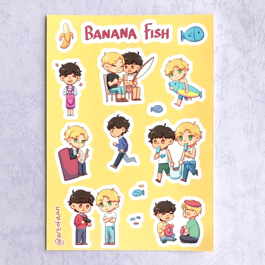Banana Fish Sticker Sheet Shopee Malaysia