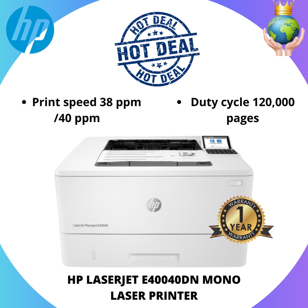 Hp Mono Laserjet Managed E40040dn Printer 3pz35a Shopee Malaysia 3925