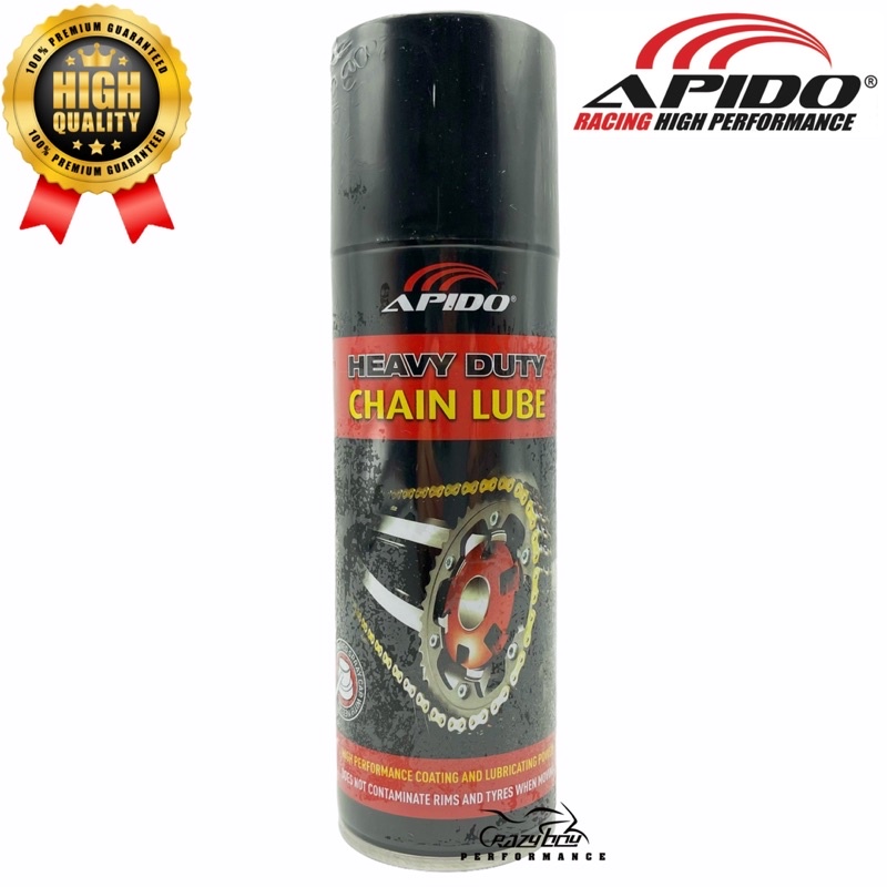 APIDO HEAVY DUTY CHAIN LUBE (240ML) SPRAY MINYAK SPRAY RANTAI CHAIN ...