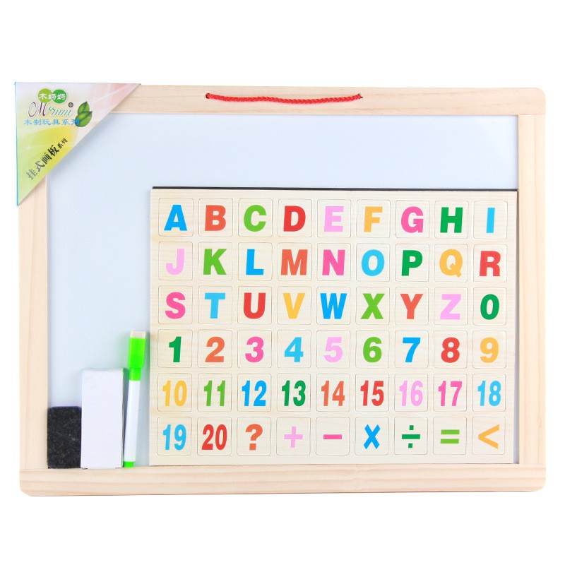 Multifunction 2in1 White Board Black Board Board With Alphabet