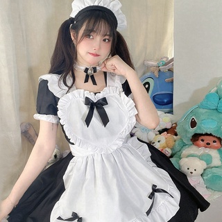 Kawaii Lolita Style Dress Women Lace Maid Costume Dress Cute