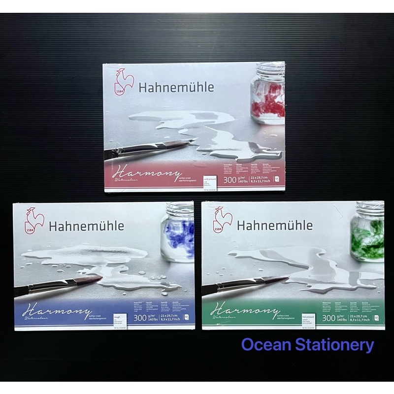 Hahnemuehle A4 Harmony Watercolour 4 Side Glued Pad 300gsm 12 Sheets A3 A4 水彩本 Shopee Malaysia