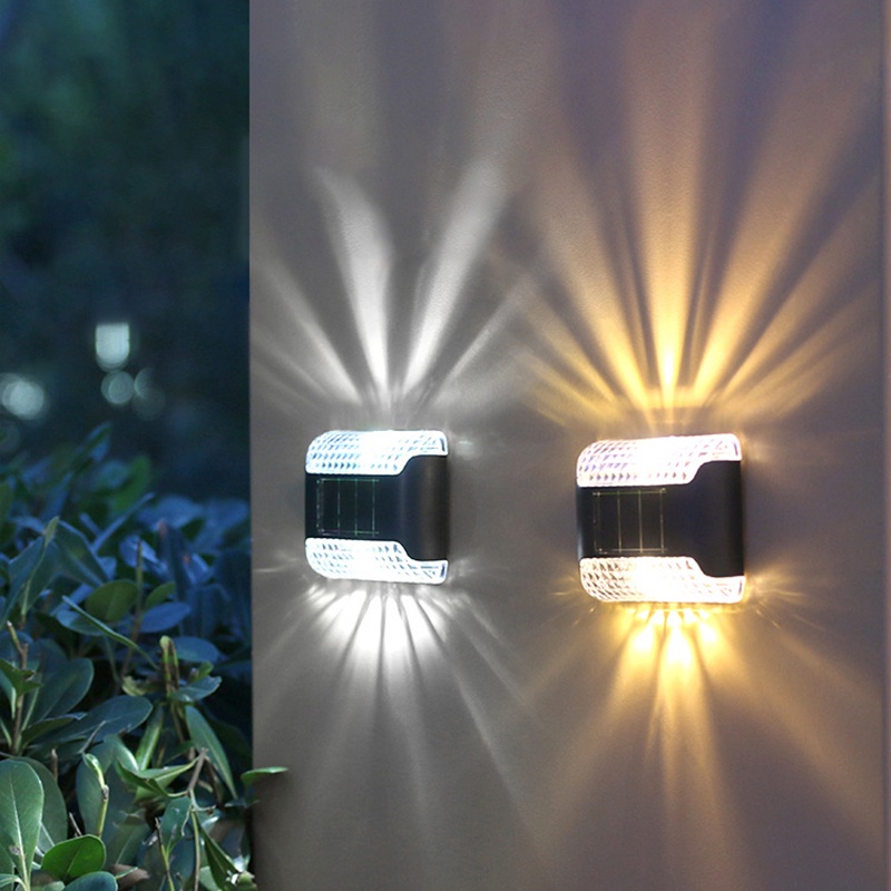 Solar Wall Light Outdoor Landscape LED Lights Decorative Garden Villa ...