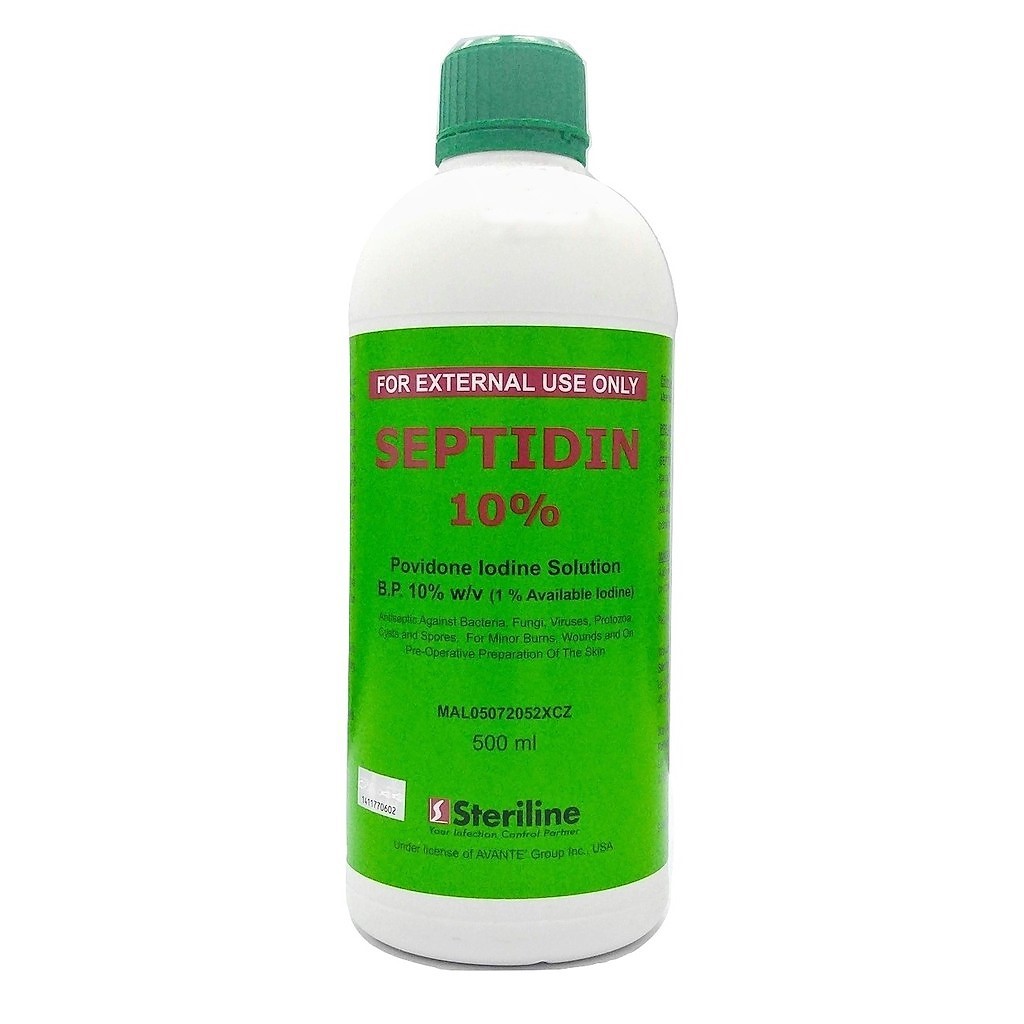 Steriline Septidin 10% Povidone Iodine Solution (500ml) | Shopee Malaysia