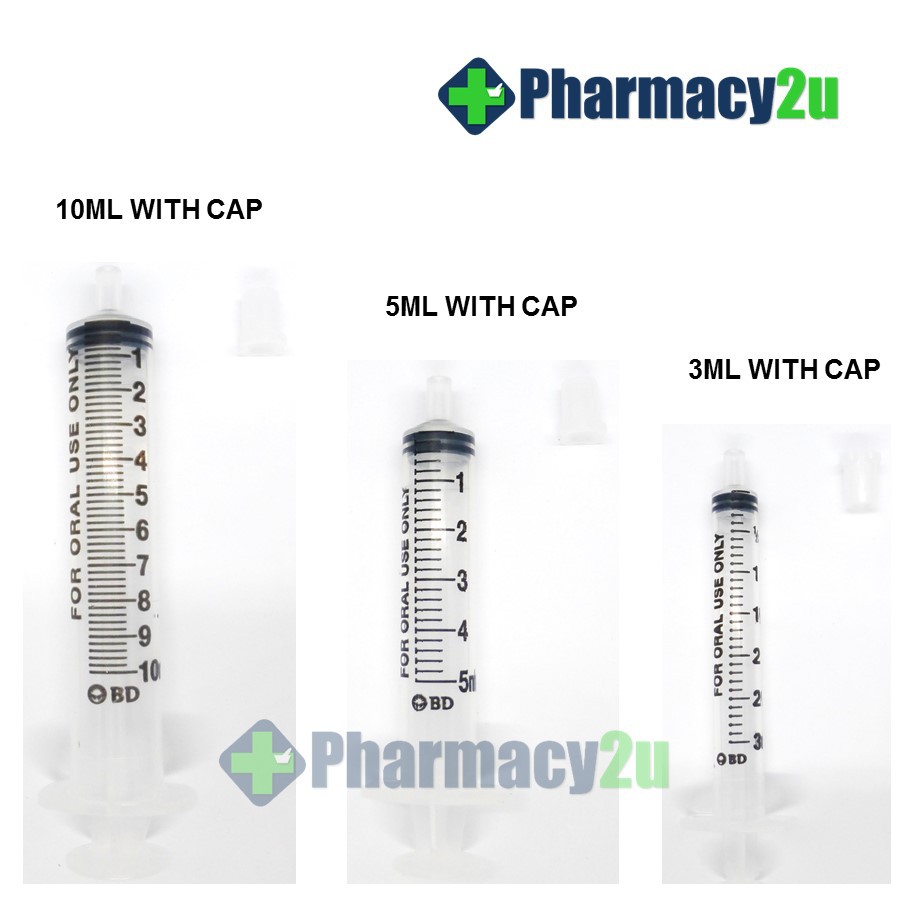 BD ORAL SYRINGE WITH TIP CAP NONSTERILE 3ML / 5ML / 10ML Shopee Malaysia