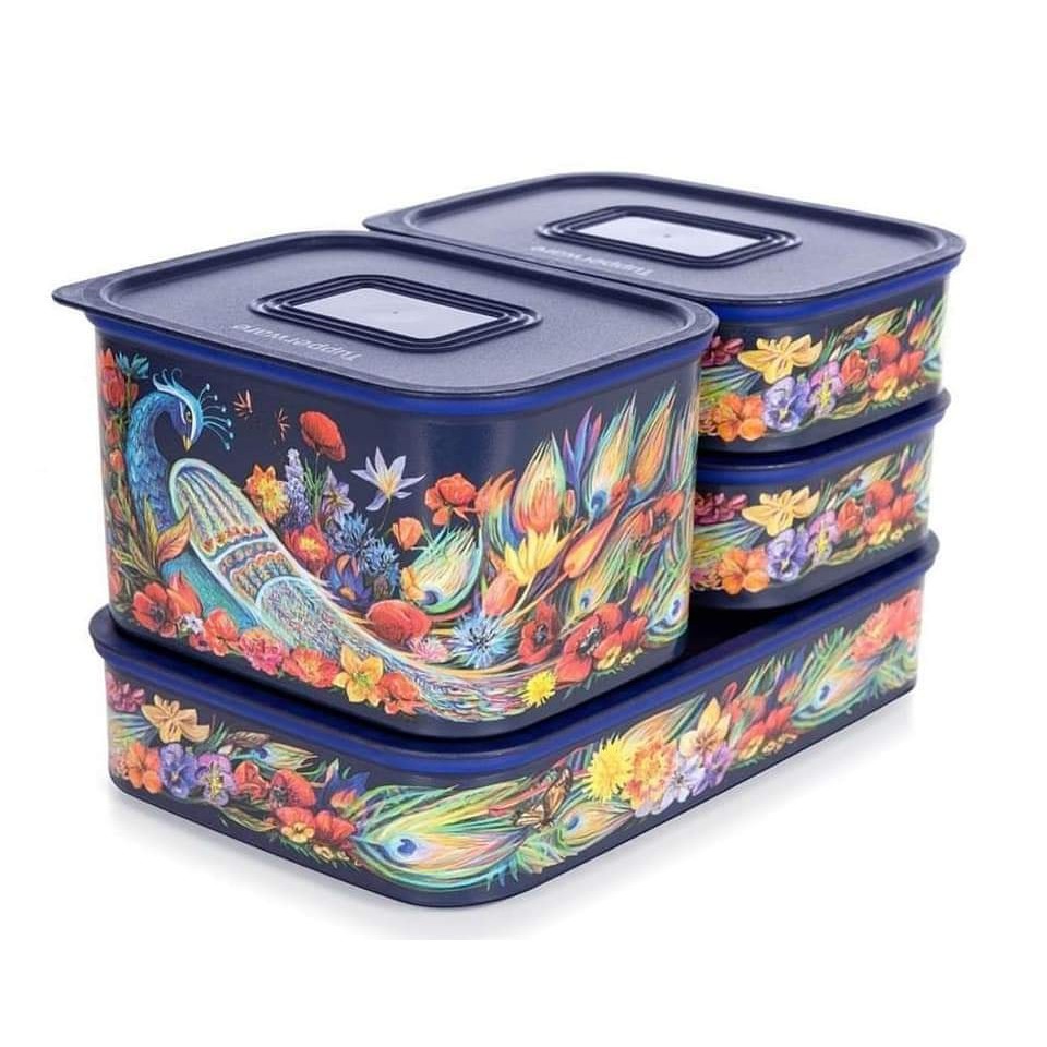 LIMITED Tupperware peacock baseline (set of 4pcs) | Shopee Malaysia