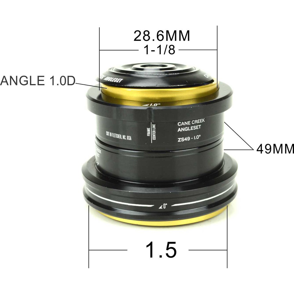 CANECREEK ANGLE AJUSTERABLE ANGLESET ZS49 TAPERED HEAD SET HB10.20 ...