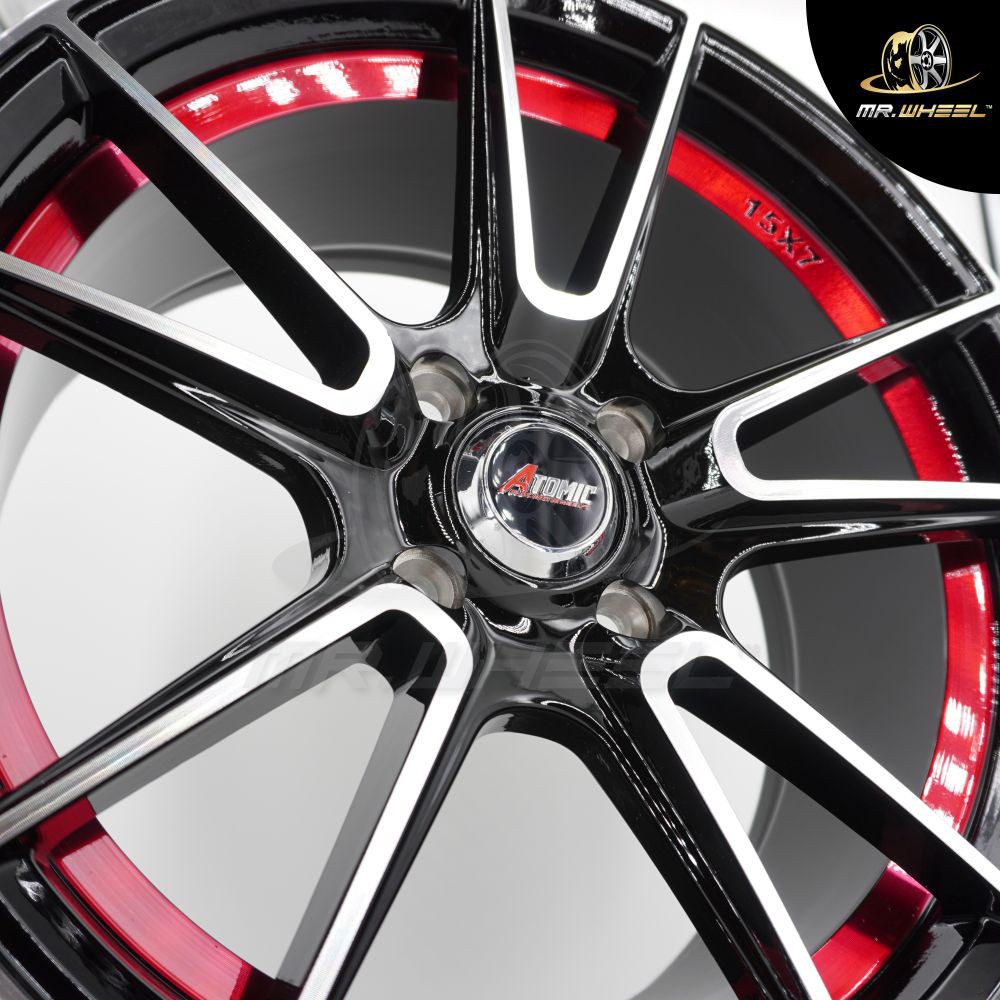 New Sport Rim ATOMIC ATM-521 15x7 4x100 ET35 Matt Black Machine Face ...
