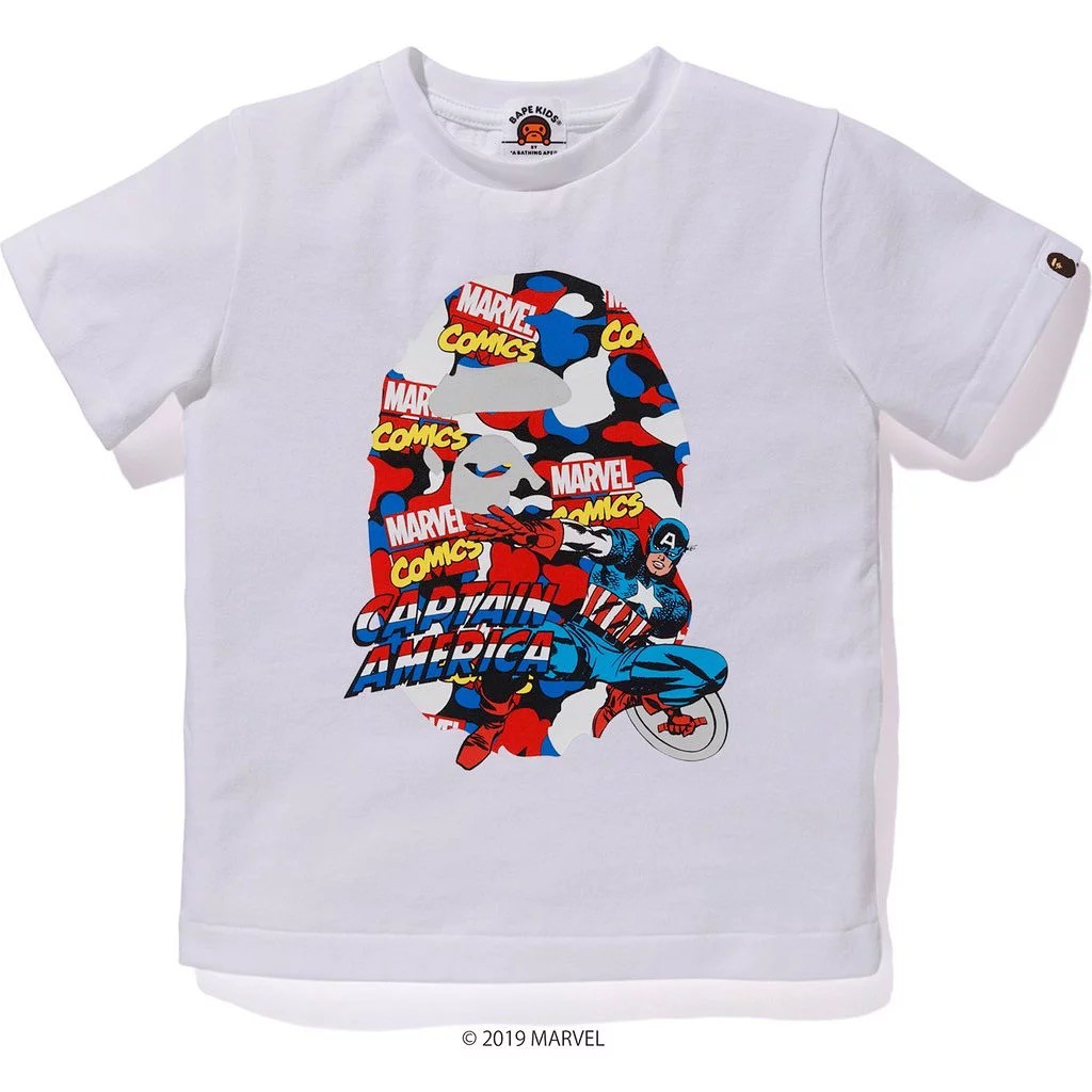APE BAPE MARVEL CAPTAIN AMERICA tシャツ L