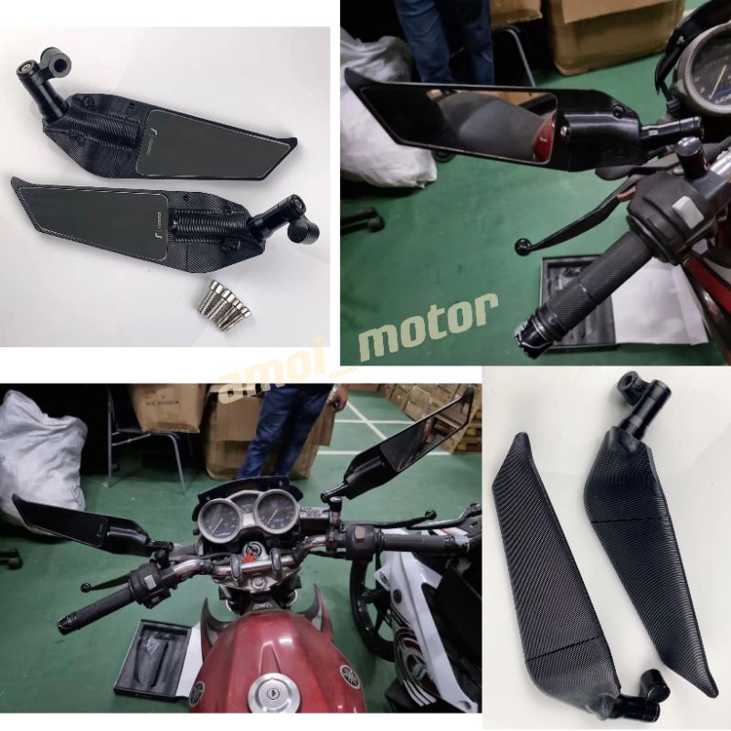 Side Mirror Winglet Design Universal Adjustable Cnc Alloy R R Zx R Ninja Cbr Zx R