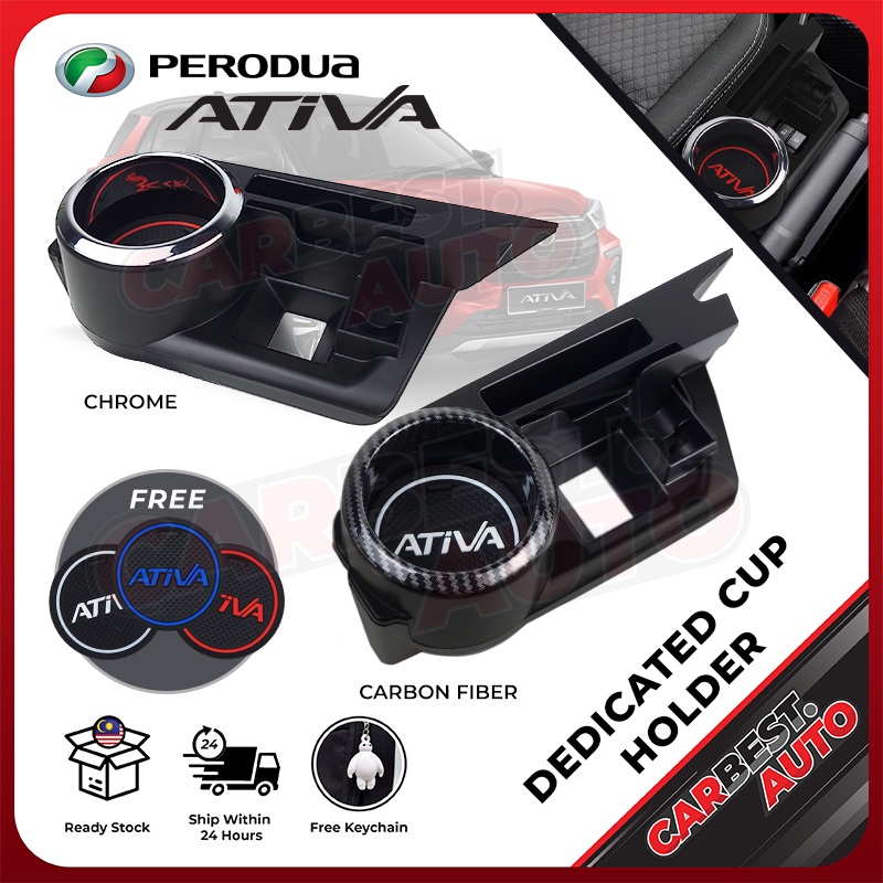Perodua Ativa Cup Holder Console Expansion Drink Carbon Center Storage