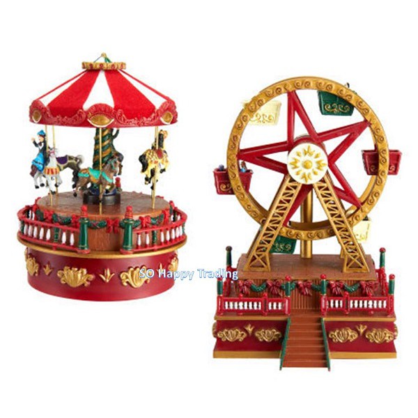 Mr. Christmas Music Box Carousel & Ferris Wheel Shopee Malaysia