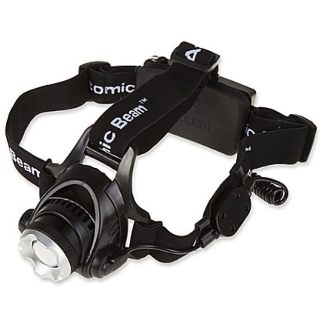 Atomic Beam Headlight by BulbHead, 5,000 Lux Hands-Free LED Headlamp, 3 Beam  Modes 