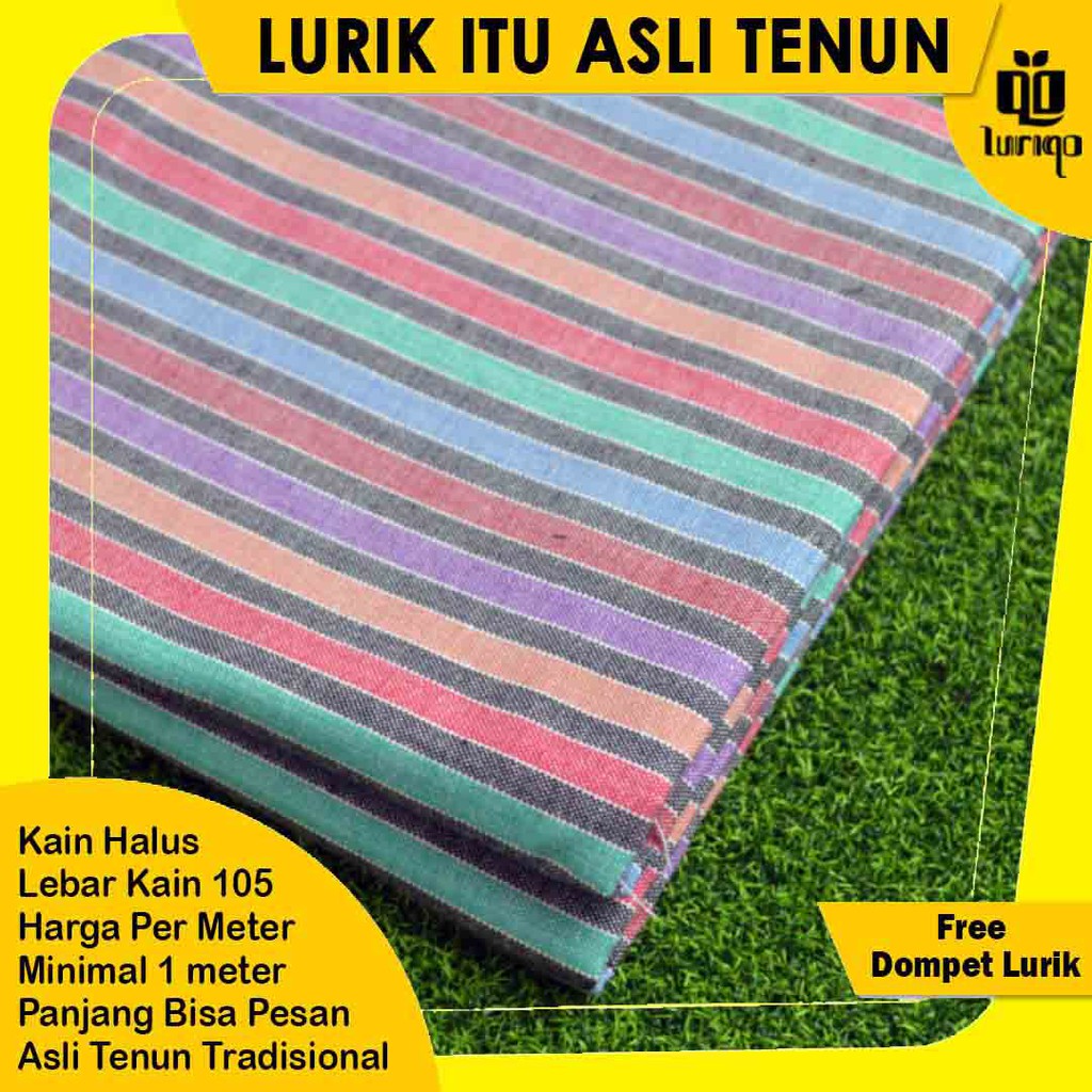 Java Lurik Jogja Original Traditional Weaving Fabric - Rainbow Pastel ...